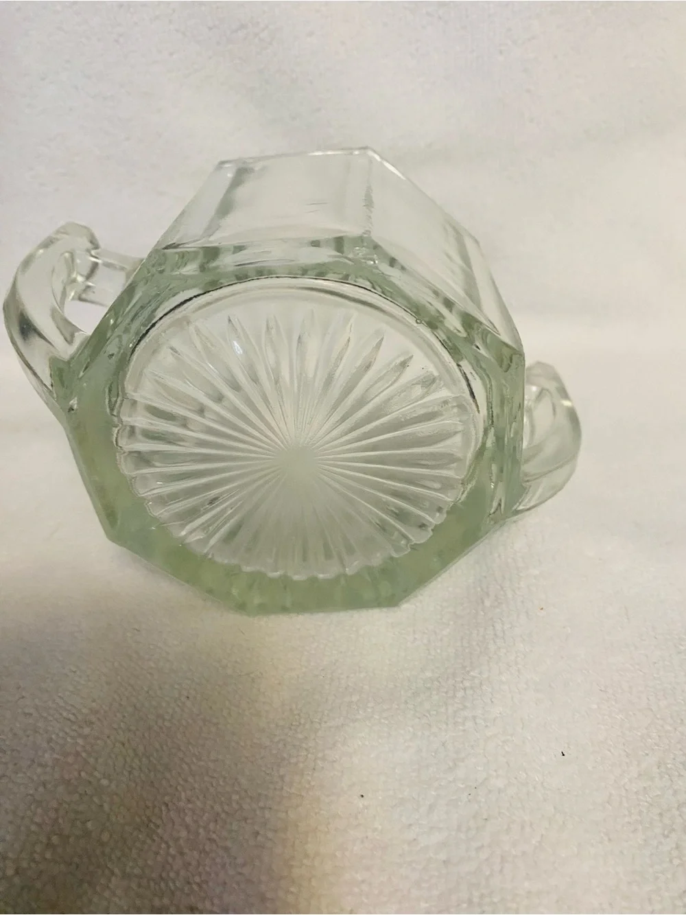 VNTG Peerless Colonial Clear Open Sugar Bowl Double Handled